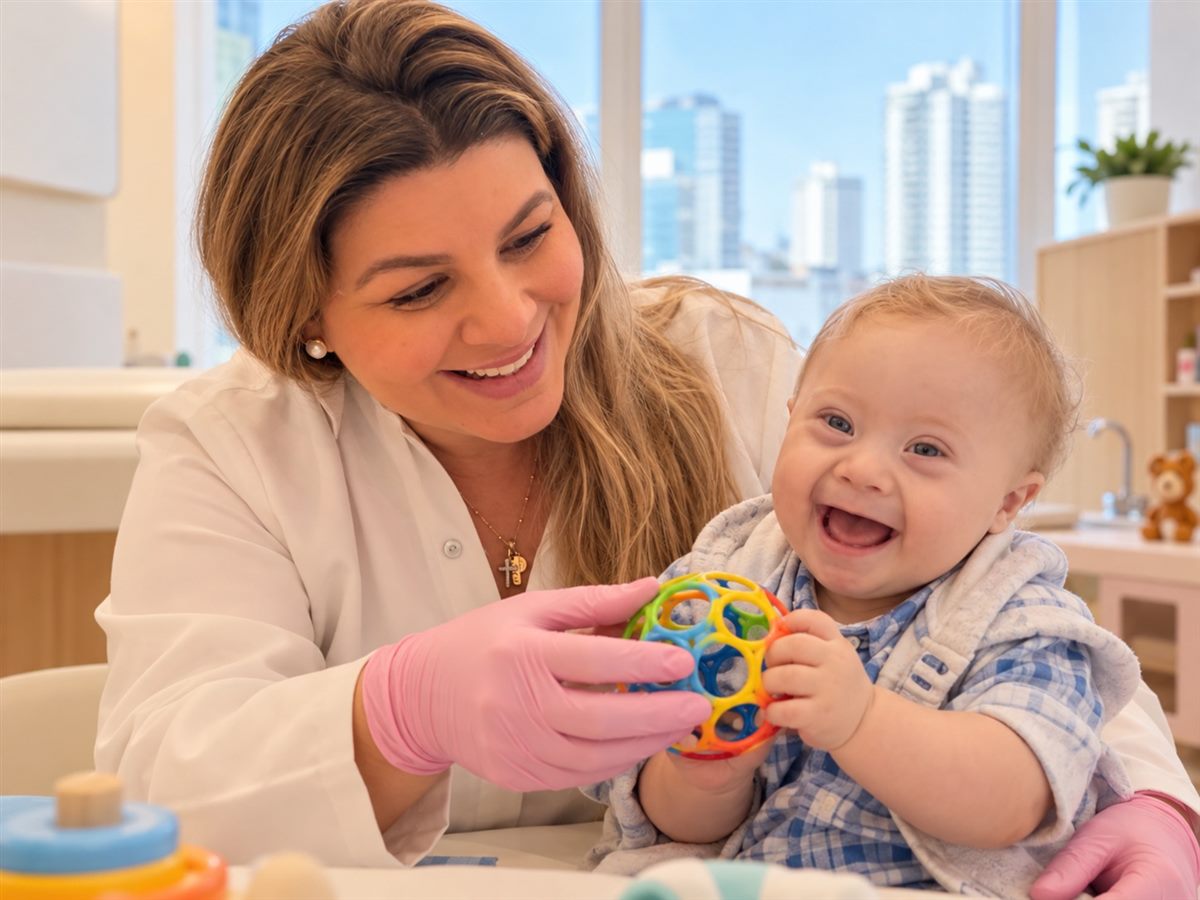 Estimulação com bebê com T21